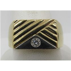 DIAMOND RING 14K WHITE & YELLOW GOLD SIZE 12