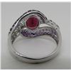 Image 4 : GARNET AMETHYST AQUAMARINE RING 14K WHITE GOLD