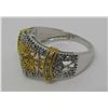 Image 2 : 35 DIAMOND FILIGREE RING 10K GOLD WHITE & YELLOW