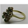 Image 2 : .50 CARAT EMERALD &  DIAMOND RING 18K YELLOW GOLD