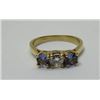 Image 4 : TANZANITE GEMSTONES & DIAMOND RING 14K GOLD SIZE 6