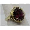 Image 1 : GEM 2.75CT GARNET & .25CT DIAMOND RING 14K GOLD