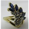 Image 2 : 2CT SAPPHIRE & .50CT DIAMOND RING 18K GOLD