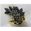 Image 5 : 2CT SAPPHIRE & .50CT DIAMOND RING 18K GOLD