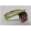 Image 2 : 3CT WATERMELON TOURMALINE RING 14K GOLD ENGRAVED