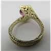 Image 3 : 3CT WATERMELON TOURMALINE RING 14K GOLD ENGRAVED