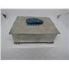 Image 1 : SILVER BOX WITH GENUINE TURQUOISE NUGGET TOP