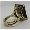 Image 4 : 20 CARAT SMOKEY TOPAZ RING 14K YELLOW GOLD
