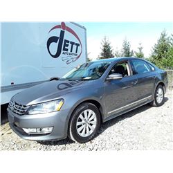 E4 --  2013 VW PASSAT S TDI, GREY, 113,697 KMS