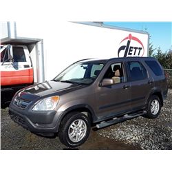 J2 --  2003 HONDA CR-V EX  , Brown , 233100  KM's