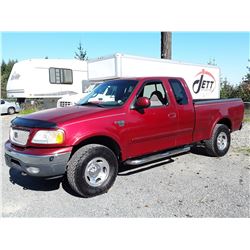 K6 --  1999 FORD F150 SUPER CAB 4X4 , Red , 344281  KM's