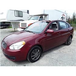 A9 --  2006 Hyundai Accent GLS , Red , 251795  KM's   NO RESERVE 