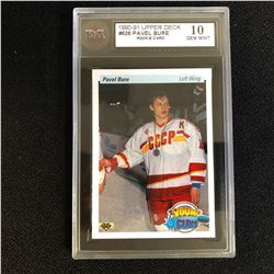 1990-91 UPPER DECK #526 PAVEL BURE ROOKIE CARD (10 GEM MINT)