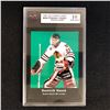 Image 1 : 1991-92 PARKHURST #449 DOMINIK HASEK ROOKIE LEADER (10 GEM MINT)