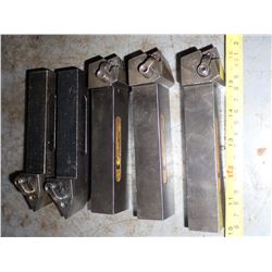 (5) 1" x 1.25" Lathe Turning Tools