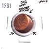 Image 1 : Error! 1981 Canada 1-cent with 30% Off Center Strike Error UNC+.
