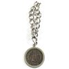 Image 2 : 1903 USA Morgan Dollar Inside of Bezel Attached to Metal Chain.