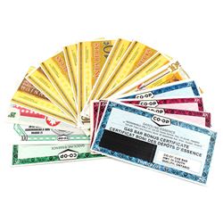 Estate Lot of Canadian Scrip Money from Various Gasoline Bars (Co-op, Pioneer, Maple Leaf). 18pcs