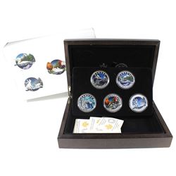 2016 Canada $20 Geometry In Art 5-coin Fine Silver Set in Deluxe Box (TAX Exempt).