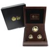 Image 1 : Great Britain 2012 London Olympiad Citius, Altius, Fortius 3-coin 22K Gold Commemorative Set in beau