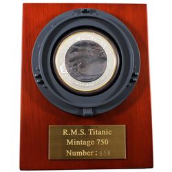 2012 Fiji $50 'Mother of Pearl' 100th Anniversary of the Titanic 5oz .999 Fine Silver Coin. The inne