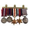 Image 1 : Group of 5 WWII Medals including the Prestigious Distinguished Flying Medal (FS W. H. Magill). We ar