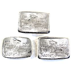 1oz, 2oz & 3oz Beaver Bullion .999 Fine Silver Poured Bars. 3pcs (TAX Exempt)