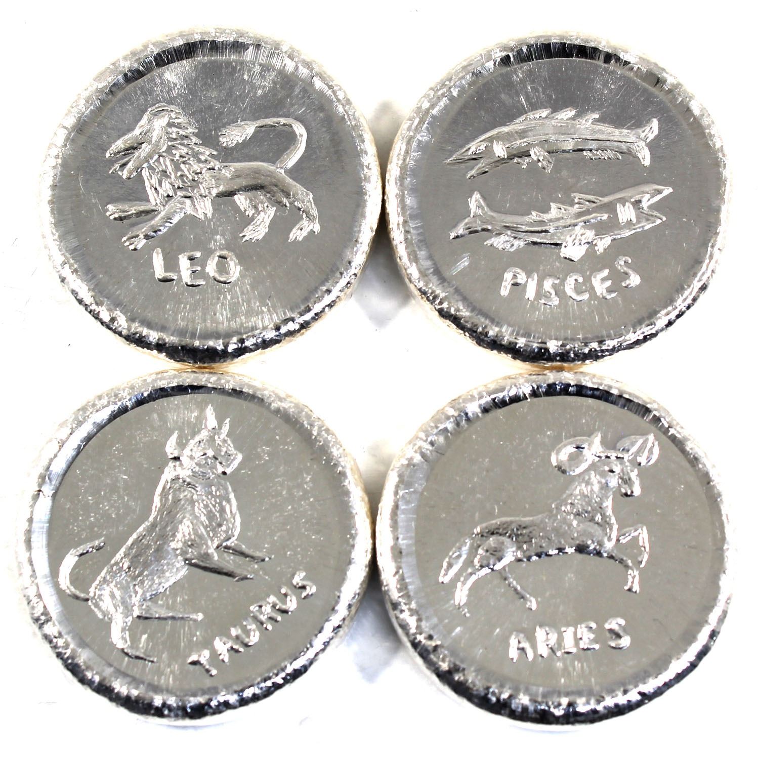 Beaver Bullion 1oz .999 Fine Silver Zodiac Sign Fine Silver Rounds ...