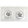 Image 1 : 2004 Canada 1oz Libra & Aquarius .9999 Fine Silver Privy Maple Leafs in Sealed Mint Plastic (Libra h