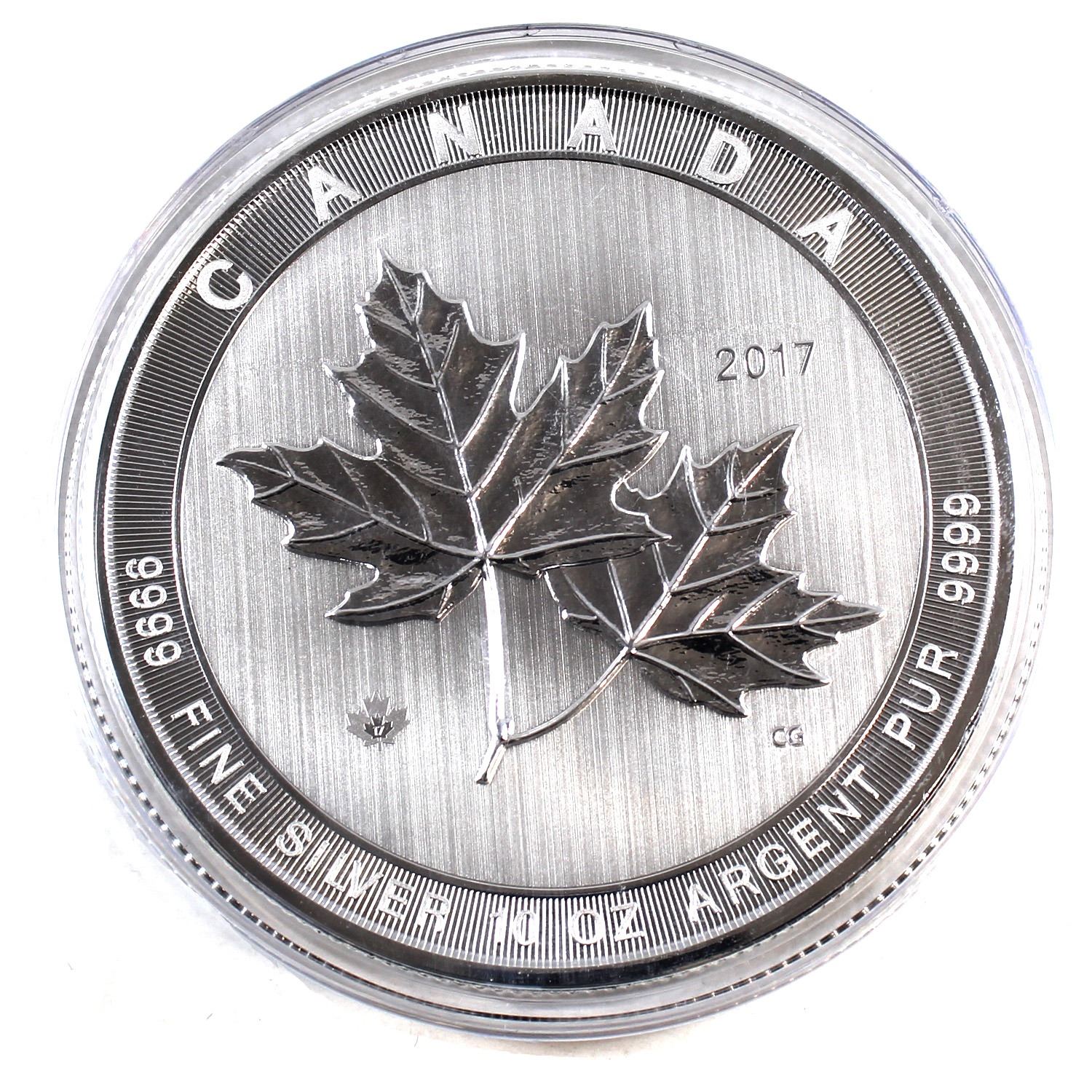 2017 Canada 10oz Magnificent Maple Leaves 9999 Fine Silver Coin In 2017 canada 10oz magnificent maple leaves 9999 fine silver coin in