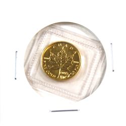 1999 Canada $5 1/10th oz. 20th Anniversary Fine Gold Maple Leaf (Tax Exempt)