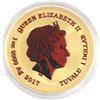 Image 2 : 2017 Tuvalu 1oz Coloured & Gilded .9999 Fine Silver Marvel Spiderman in Capsule (TAX Exempt).