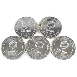 1oz OPM Metals .999 Fine Silver Rounds. 5pcs (TAX Exempt)