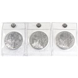 2015, 2016 & 2017 Rwanda African 1oz .999 Fine Silver Coins in Sealed Mint Plastic - 2015 Buffalo, 2