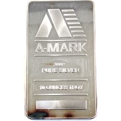 10oz A-Mark .999 Fine Silver Bar (Toned) TAX Exempt.