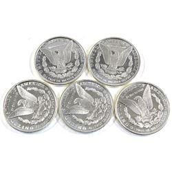 1oz USA Morgan Dollar Design .999 Fine Silver Rounds (Toned). 5pcs (TAX Exempt)