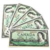 Image 1 : 1954 $1 Bank of Canada Notes Beattie-Rasminsky Signature with Consecutive Serial Numbers Z/O6697571-