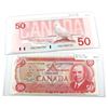 Image 1 : 1975 BC-51b & 1988 BC-59c Bank of Canada $50 Notes. 2pcs