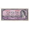 Image 1 : 1954 $10 BC-32a Bank of Canada, Coyne-Towers, C/D2388463, VF. Note contains some staining and '49' w