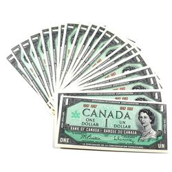 1867-1967 $1 Bank of Canada No Serial Number Notes UNC. 25pcs