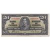 Image 1 : 1937 $20 BC-25c Bank of Canada, Coyne-Towers, J/E9252456, Fine. Note has some minor tears mostly in 
