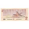 Image 1 : 1986 $2 Bank of Canada Note Bonin-Thiessen Signature with 4 Digit RADAR Serial Number CBH9440449.