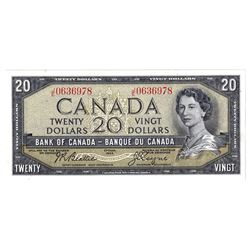 1954 $20 BC-41a Bank of Canada, Beattie-Coyne, J/E0636978, AU.