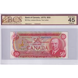 1975 $50 BC-51a, Bank of Canada, Lawson-Bouey, Two Letter, S/N: HB6210274, BCS Certified EF-45 Origi