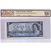 Image 1 : 1954 $5 BC-39b, Bank of Canada, Beattie-Rasminsky, Modified Portrait, Changeover, S/N: Y/C8256004, B