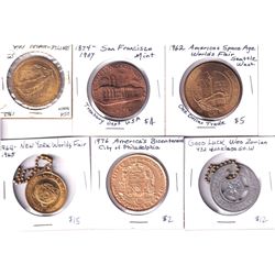 Lot of USA Medallions - 1834-1937 San Francisco Mint, 1962 Seattle World's Fair 'Monorail', 1962 Ame