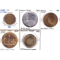 Lot of Canadian City Medallions - Rare 1859-1959 Granby, Quebec Centennial, 1960's Sudbury, Ontario 