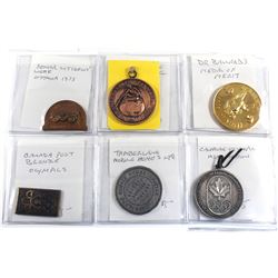 Lot if Miscellaneous Medallions - 1976 Canada Post Bronze Montreal Olympic Stamp Replica, Tamberlane