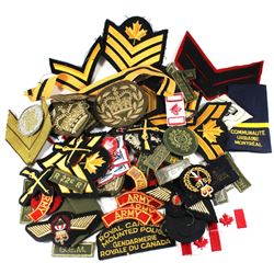 Estate Lot of Various Canadian Military Patches and Badges.
