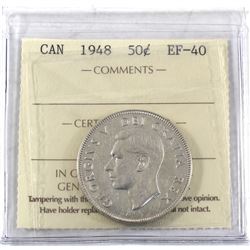 1948 Canada 50-cent ICCS Certified EF-40.
